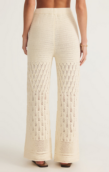 Adia Crochet Pant - Sea Salt