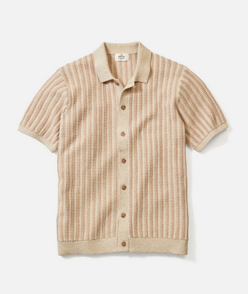 Graham Sweater Button Down - Taupe