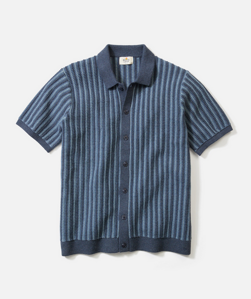 Graham Sweater Button Down - Navy