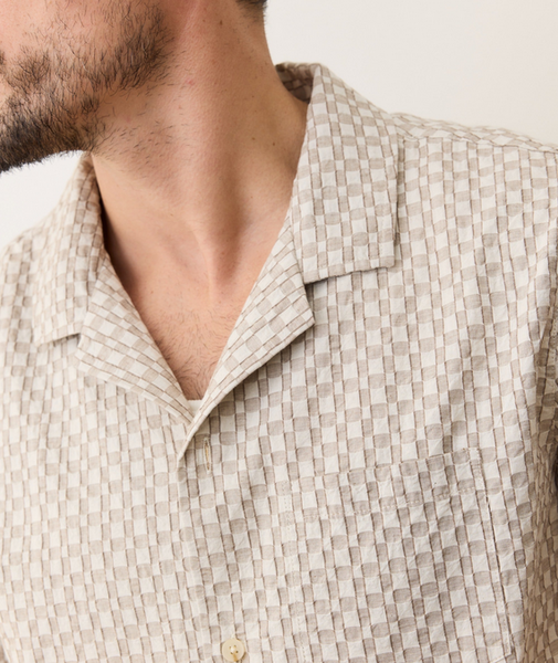 Landon Checkered Resort Shirt - Caribou