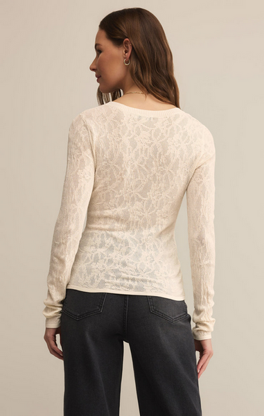 Tibi Scoop Mesh Sweater - Crystal