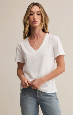 Weekdays V-Neck Tee - White
