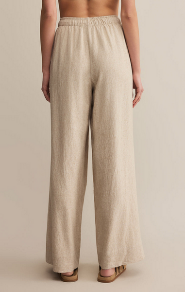 Henri Washed Linen Pant - Flax