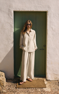 Henri Washed Linen Pant - Flax