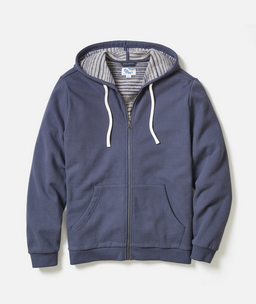 Cloud 9 Fleece Full Zip Hoodie - Navy Stripe