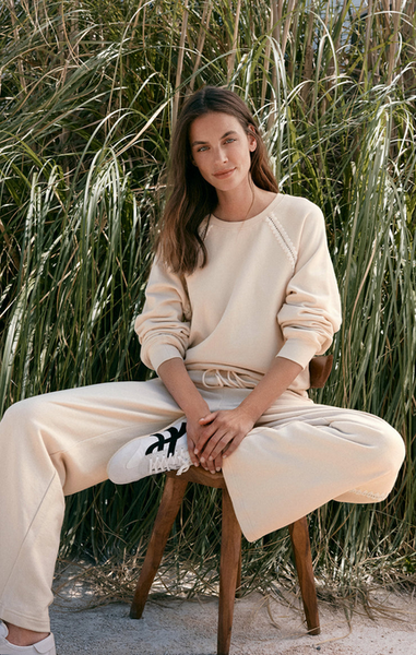 Take All French Terry Track Pant - Crystal