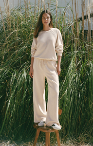 Take All French Terry Track Pant - Crystal
