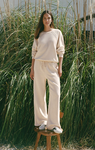 Take All French Terry Track Pant - Crystal
