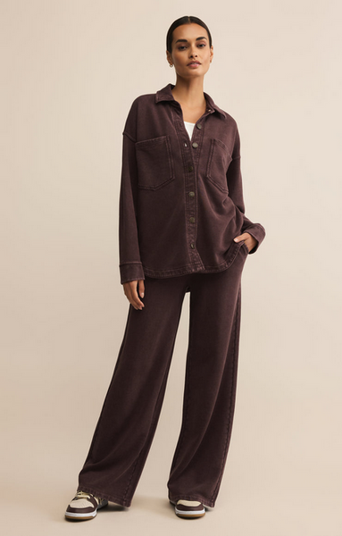 All Day Knit Jacket - Chocolate Cherry