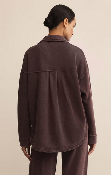 All Day Knit Jacket - Chocolate Cherry