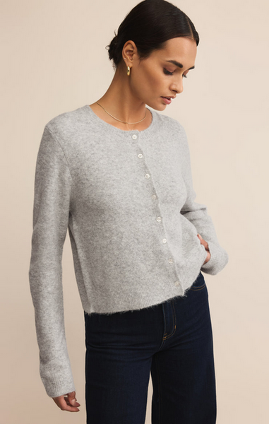 Medina Cozy Cardigan - Light Heather Grey