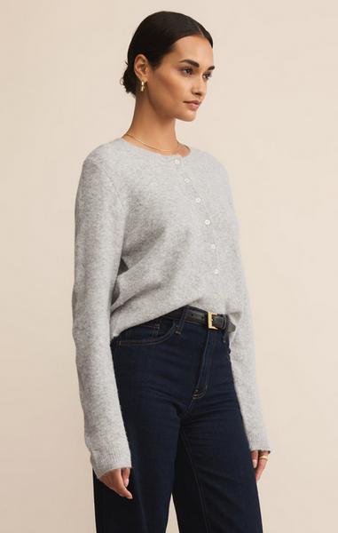 Medina Cozy Cardigan - Light Heather Grey