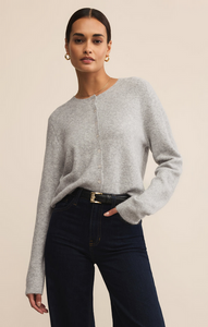 Medina Cozy Cardigan - Light Heather Grey