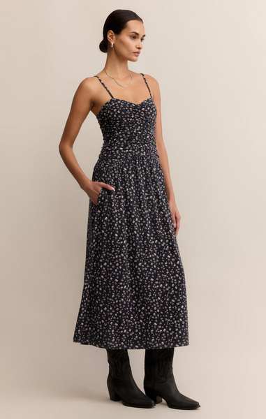 Georgina Dellah Ditsy Dress - Black