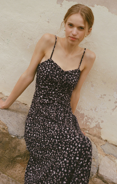 Georgina Dellah Ditsy Dress - Black