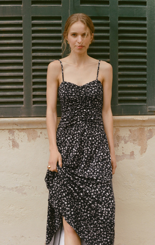 Georgina Dellah Ditsy Dress - Black