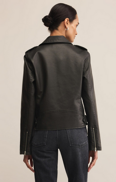 Alchemy Moto Faux Leather Jacket - Black