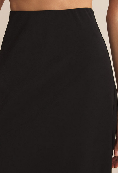 Izabel Luxe Satin Skirt - Black
