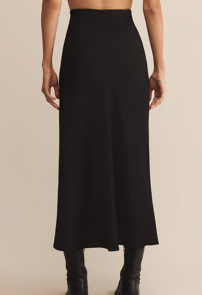 Izabel Luxe Satin Skirt - Black