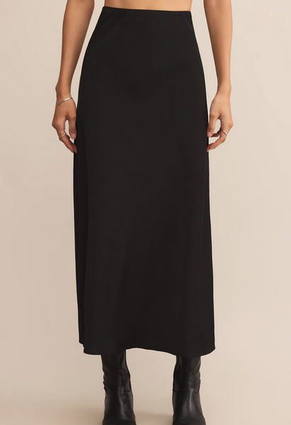 Izabel Luxe Satin Skirt - Black