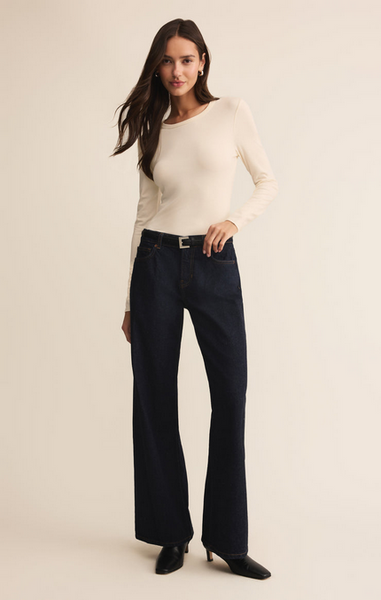 Second Skin Crew Long Sleeve Top - Cloud