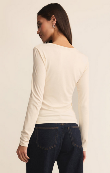 Second Skin Crew Long Sleeve Top - Cloud