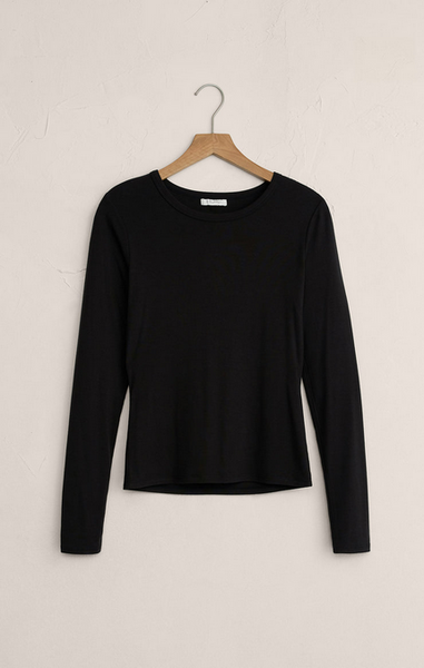 Second Skin Crew Long Sleeve Top - Black