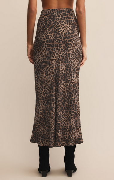 Izabel Leopard Skirt - Desert Tan