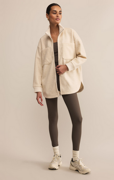 Downhill Fuzzy Jacket - Crystal
