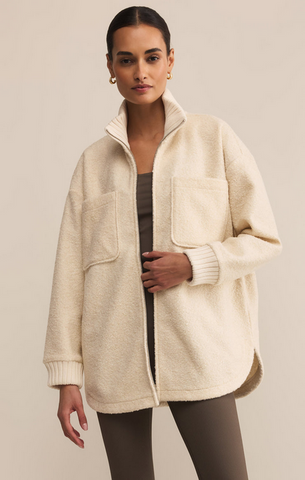 Downhill Fuzzy Jacket - Crystal