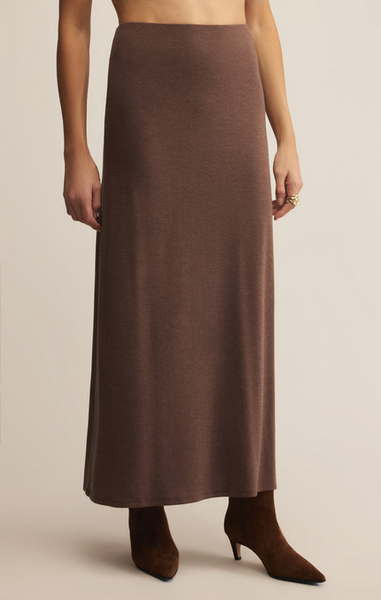Demure Maxi Skirt - Suede
