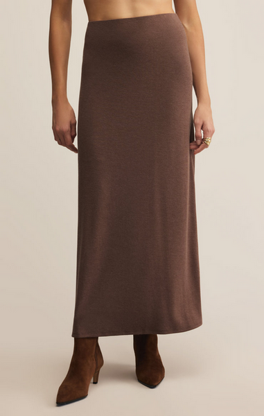 Demure Maxi Skirt - Suede