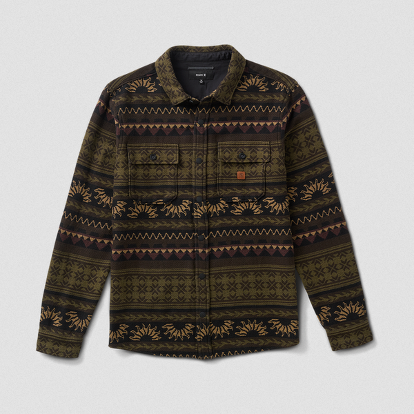 Nordsman Jacquard Long Sleeve Flannel - Dark Military