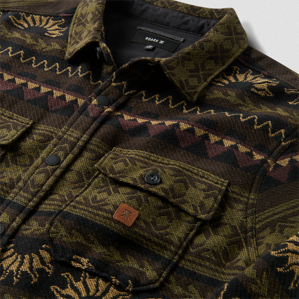 Nordsman Jacquard Long Sleeve Flannel - Dark Military