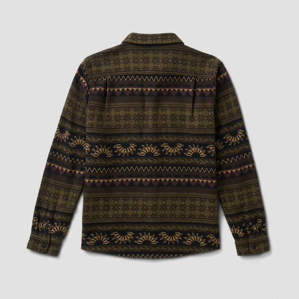 Nordsman Jacquard Long Sleeve Flannel - Dark Military