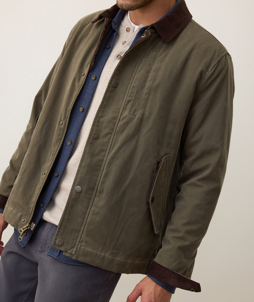 Weston Wax Canvas Barn Jacket - Olive