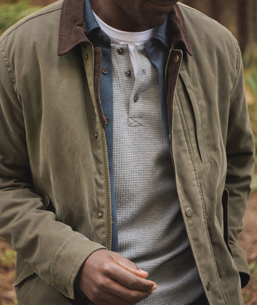Weston Wax Canvas Barn Jacket - Olive