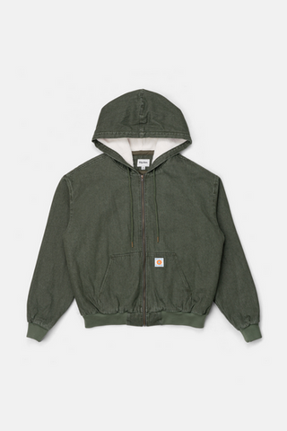 Insulated Denim Work Jacket - Oil