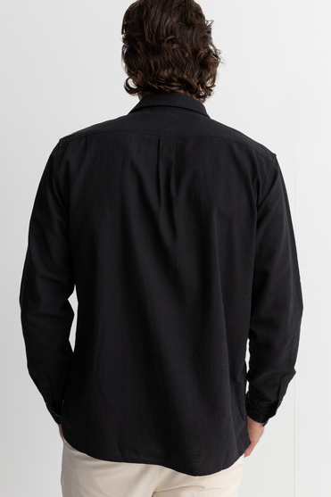 Classic Linin Long Sleeve Shirt - Black