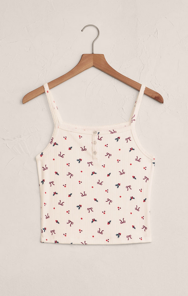 Cameron Holly Pointelle Cami - White