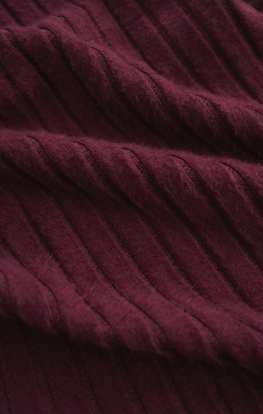 Dawn Smocked Rib Pant - Merlot