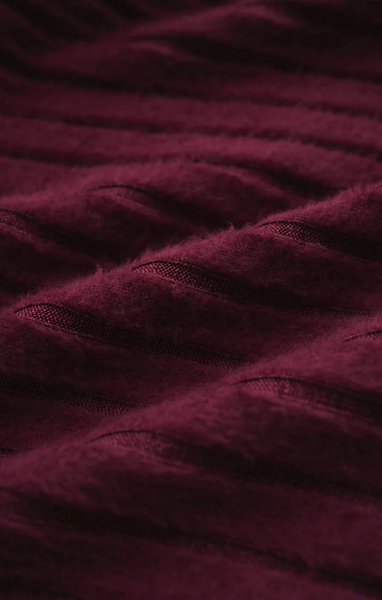 Mara Silky Rib Cardigan - Merlot