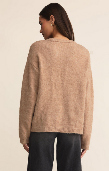 Snowed In Sweater - Heathered Camel