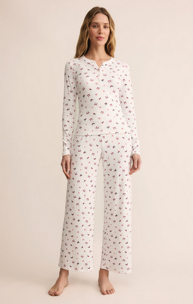 Luxe Holly Pointelle Pant - White