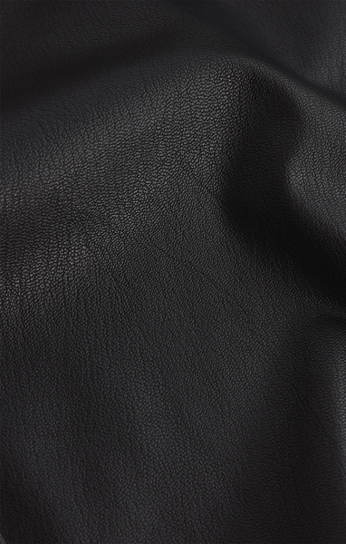 Idols Faux Leather Bomber Jacket - Black