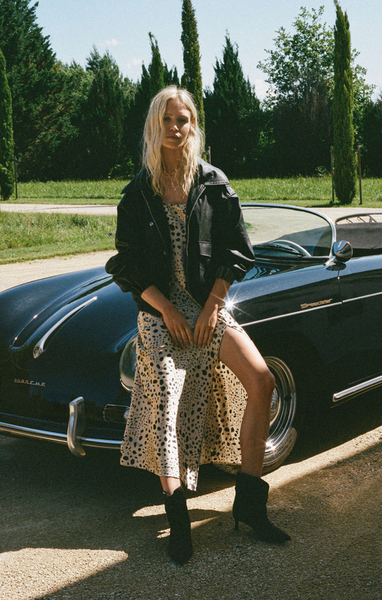 Idols Faux Leather Bomber Jacket - Black