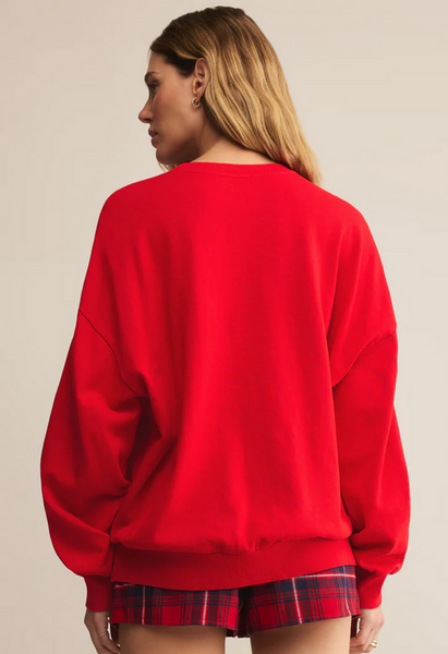 Very Merry Sunday Sweatshirt - Festive Red