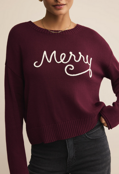 Sienna Merry Sweater - Merlot