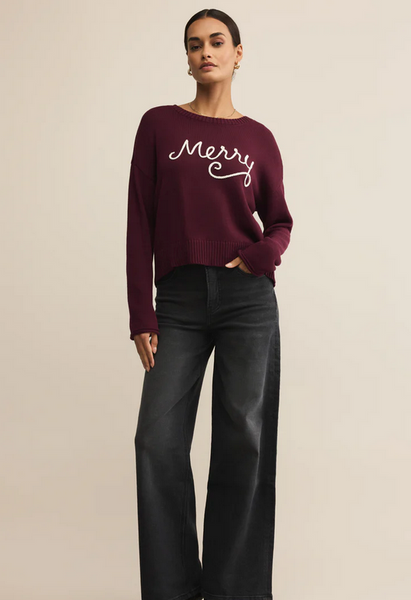 Sienna Merry Sweater - Merlot