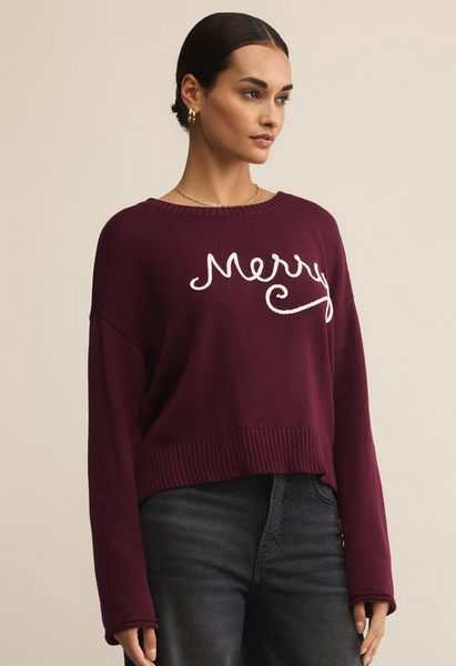 Sienna Merry Sweater - Merlot